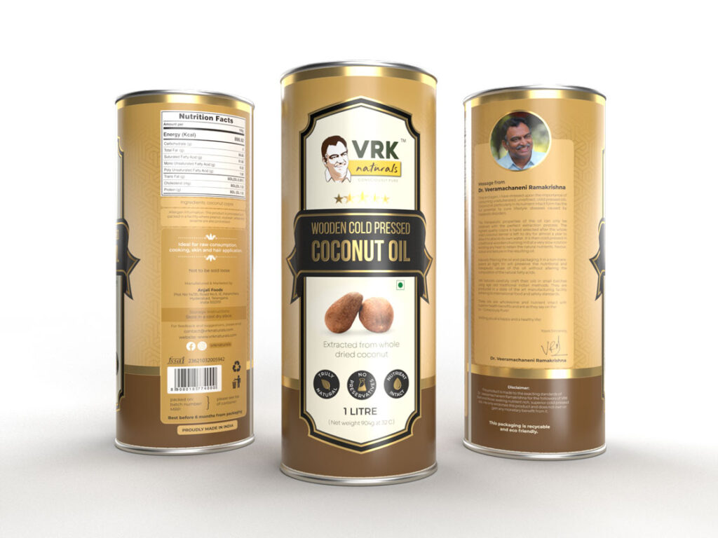 VRK Diet Coconut Oil 1Litre VRK Naturals