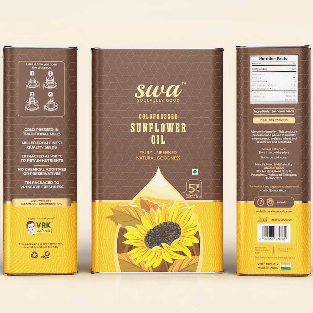 Wooden Cold Pressed Sunflower Oil SWA Sunflower Oil