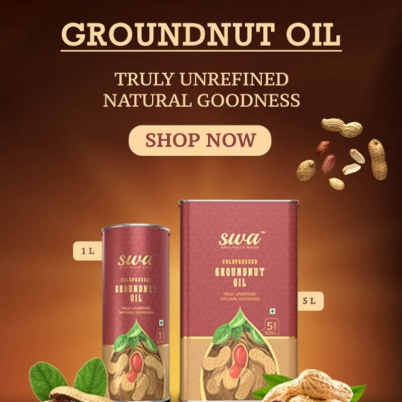 Wood Cold Pressed Groundnut Oil